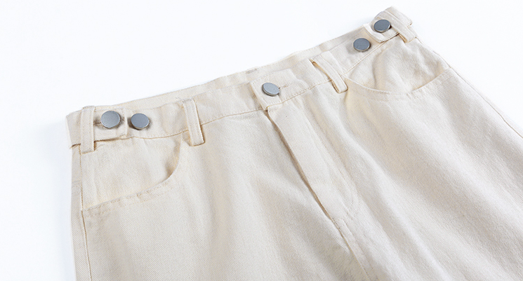 RT No. 2585 CREAM WIDE PANTS