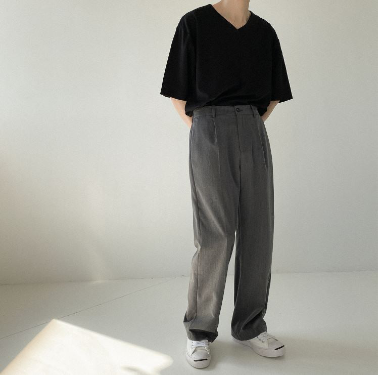 RT No. 5084 WIDE DRAPE STRAIGHT PANTS