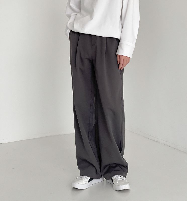 RT No. 5136 WIDE STRAIGHT DRAWSTRING PANTS