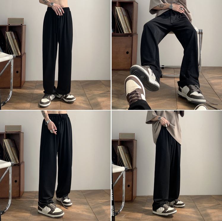 RT No. 5253 STRAIGHT DRAWSTRING WIDE PANTS