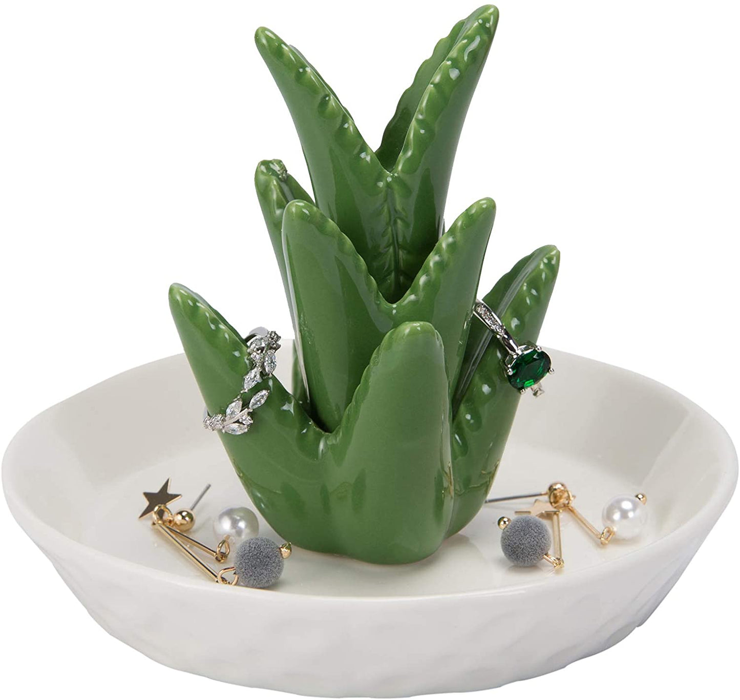 Ceramic Aloe Ring Holder