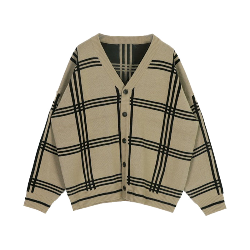 RT No. 1232 PLAID CARDIGAN