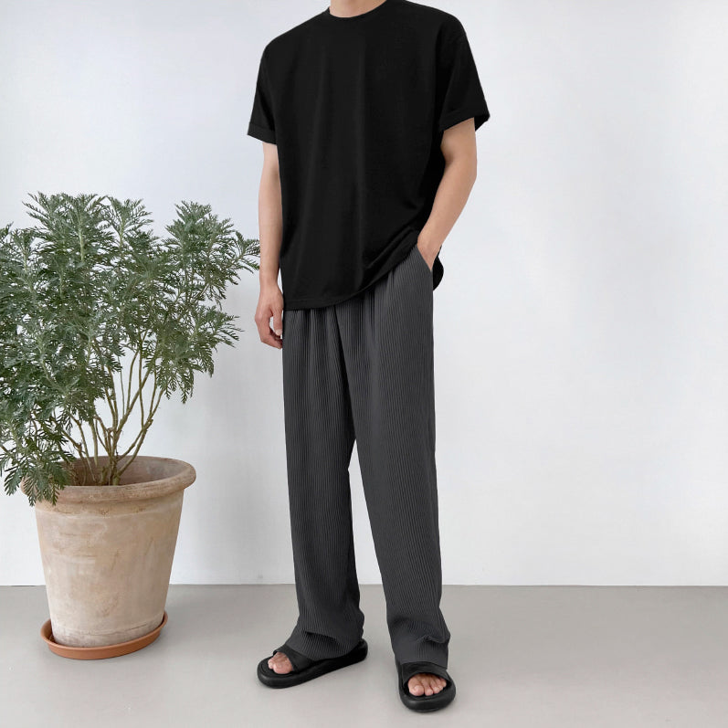 RT No. 4472 PLEATED STRAIGHT WIDE PANTS