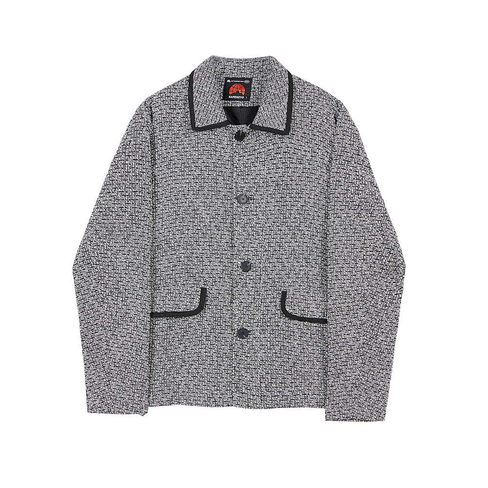 RT No. 3142 KNITTED BUTTON UP COLLAR JK