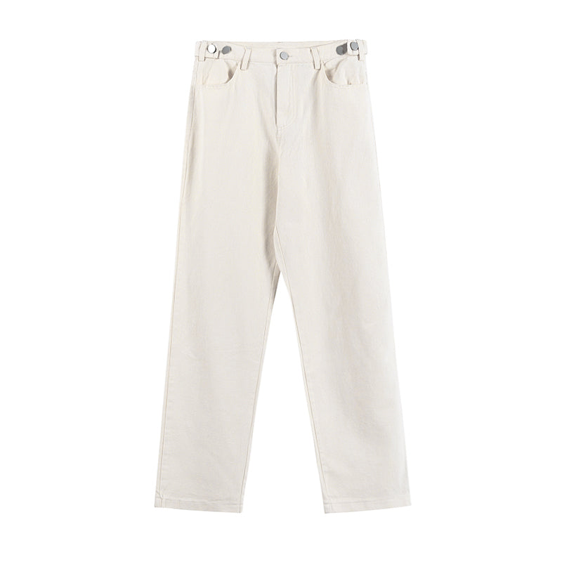 RT No. 2585 CREAM WIDE PANTS