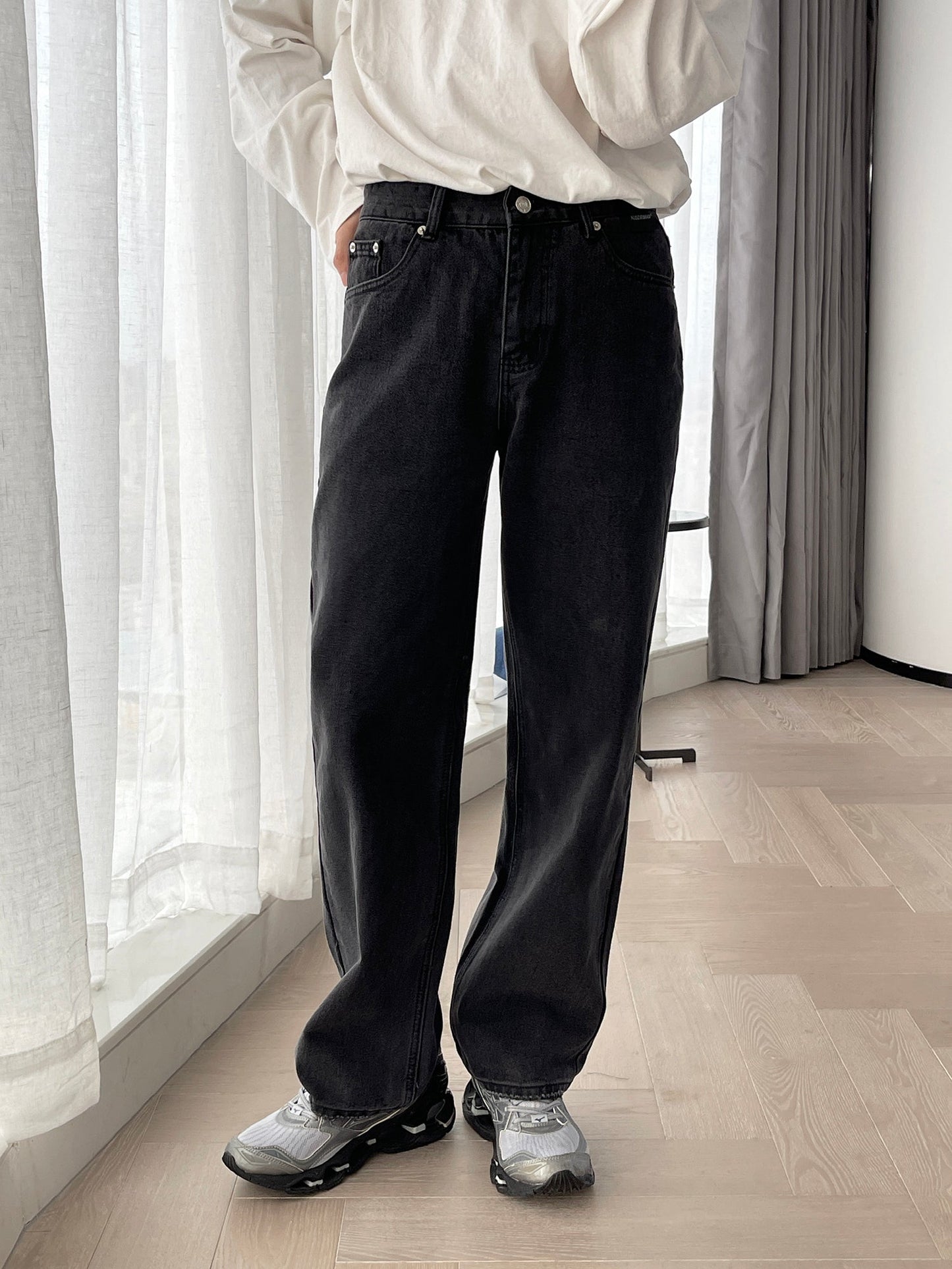 RT No. 4104 CASUAL WIDE STRAIGHT JEANS